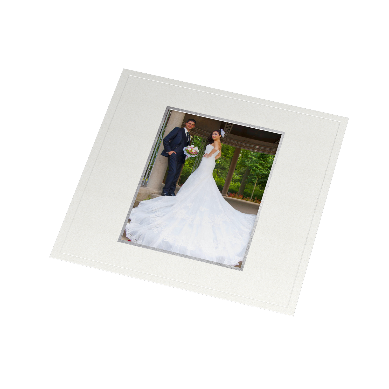 Albenmaske klein - Rahmen Silberfolienprägung für 13 x 18 cm Bilder