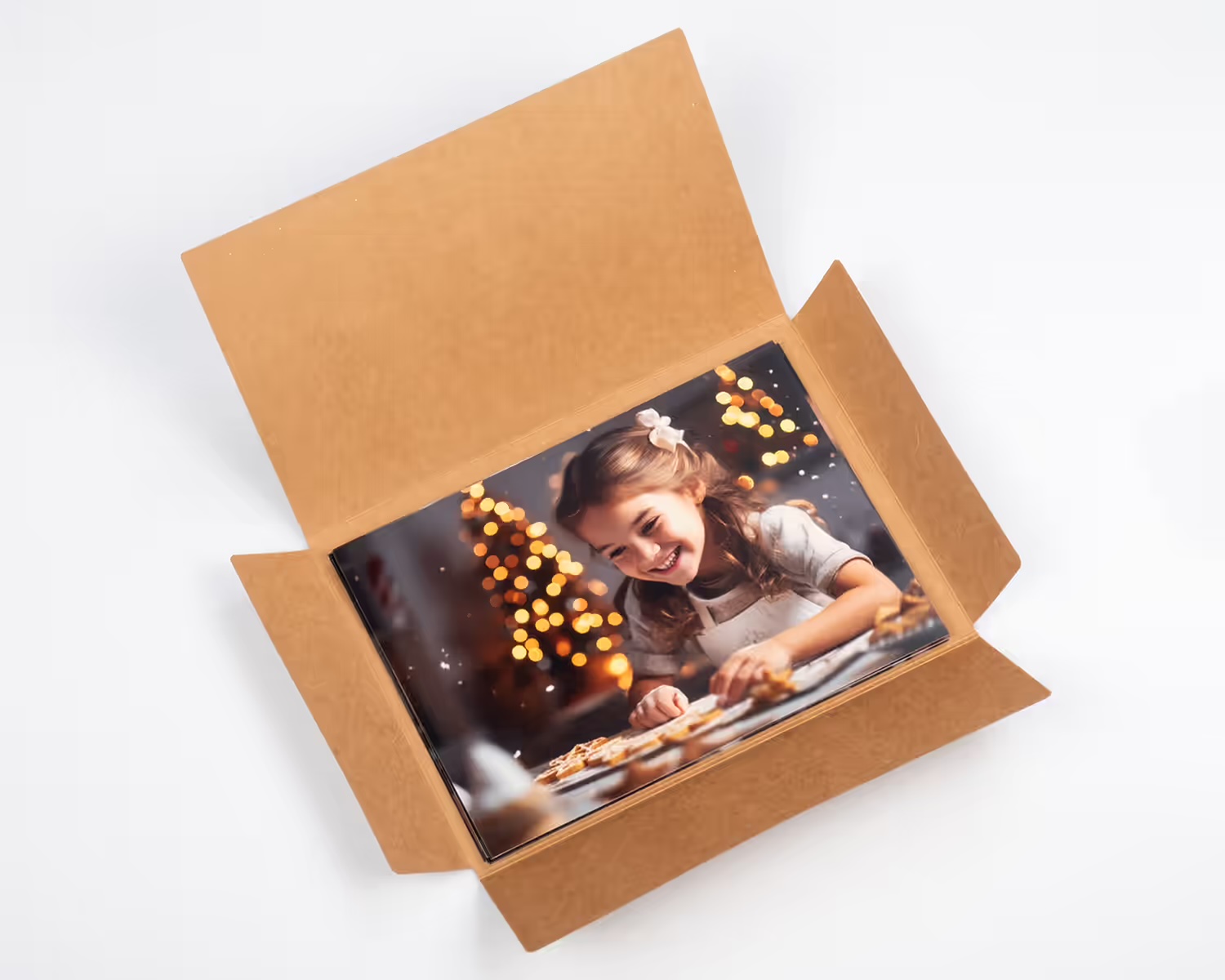 Faltmappe aus Kraftkarton mit Kinderfoto