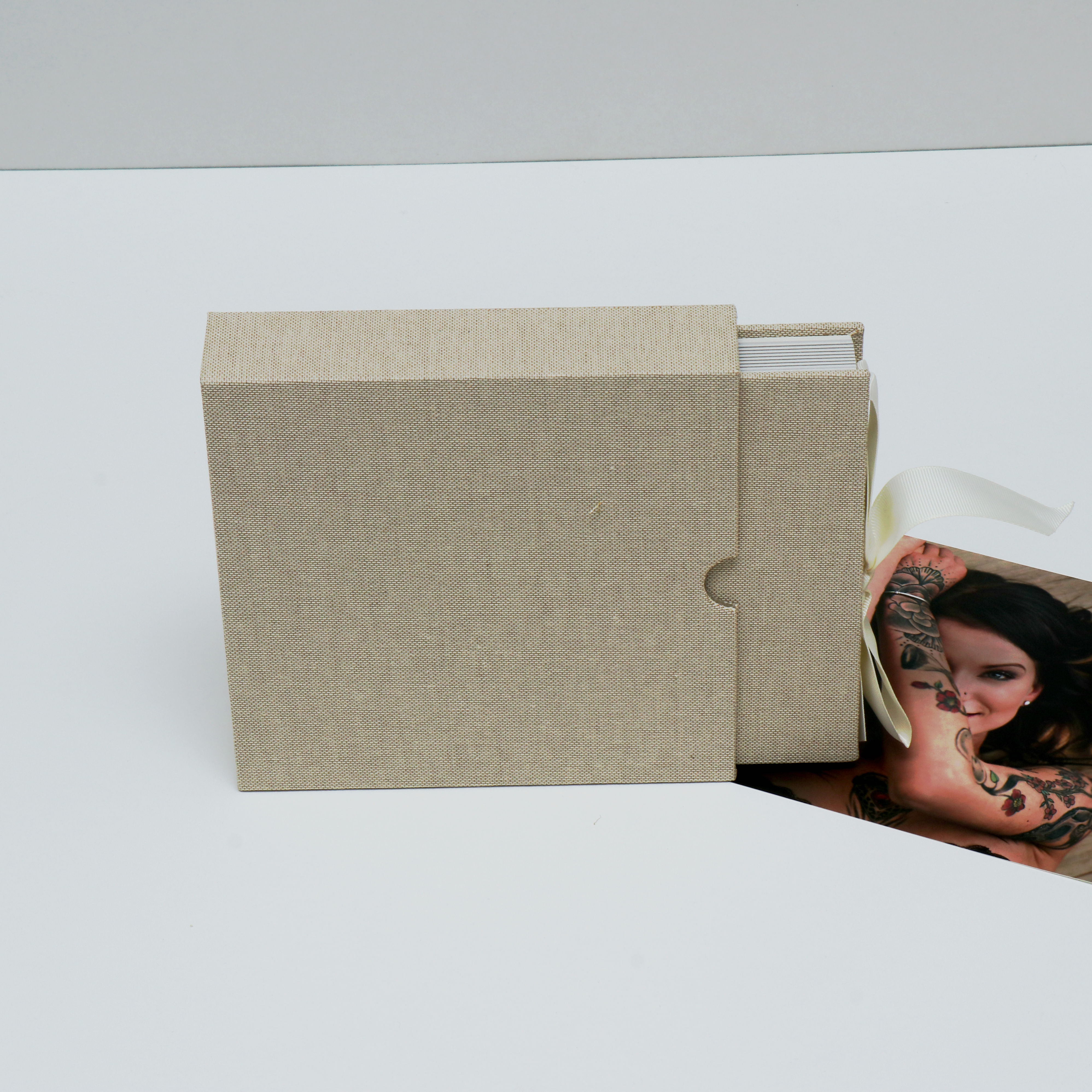 Peel & Stick Album Leinen, 15x15 mit Schuber,
