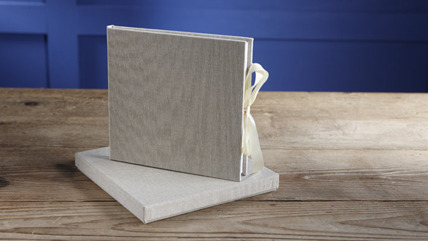 DVD Case Leinen, mit Passepartout f.Print 13x13cm