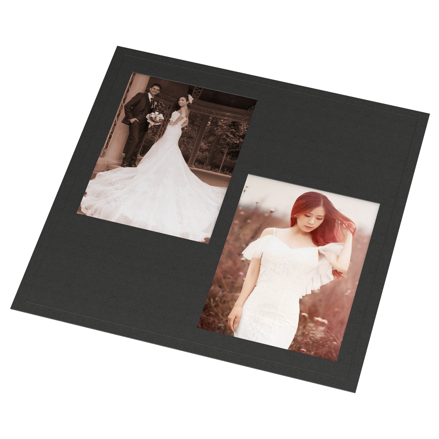 Albenmaske groß - Blindprägung für 2 mal 13 x 18 cm Bilder