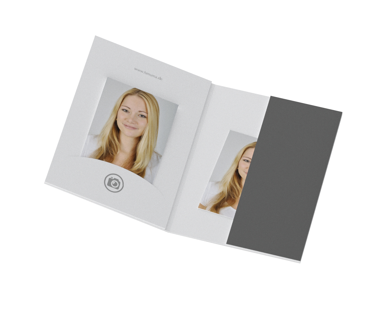 Passbildmappe mit Einsteckschlitz Offsetdruck