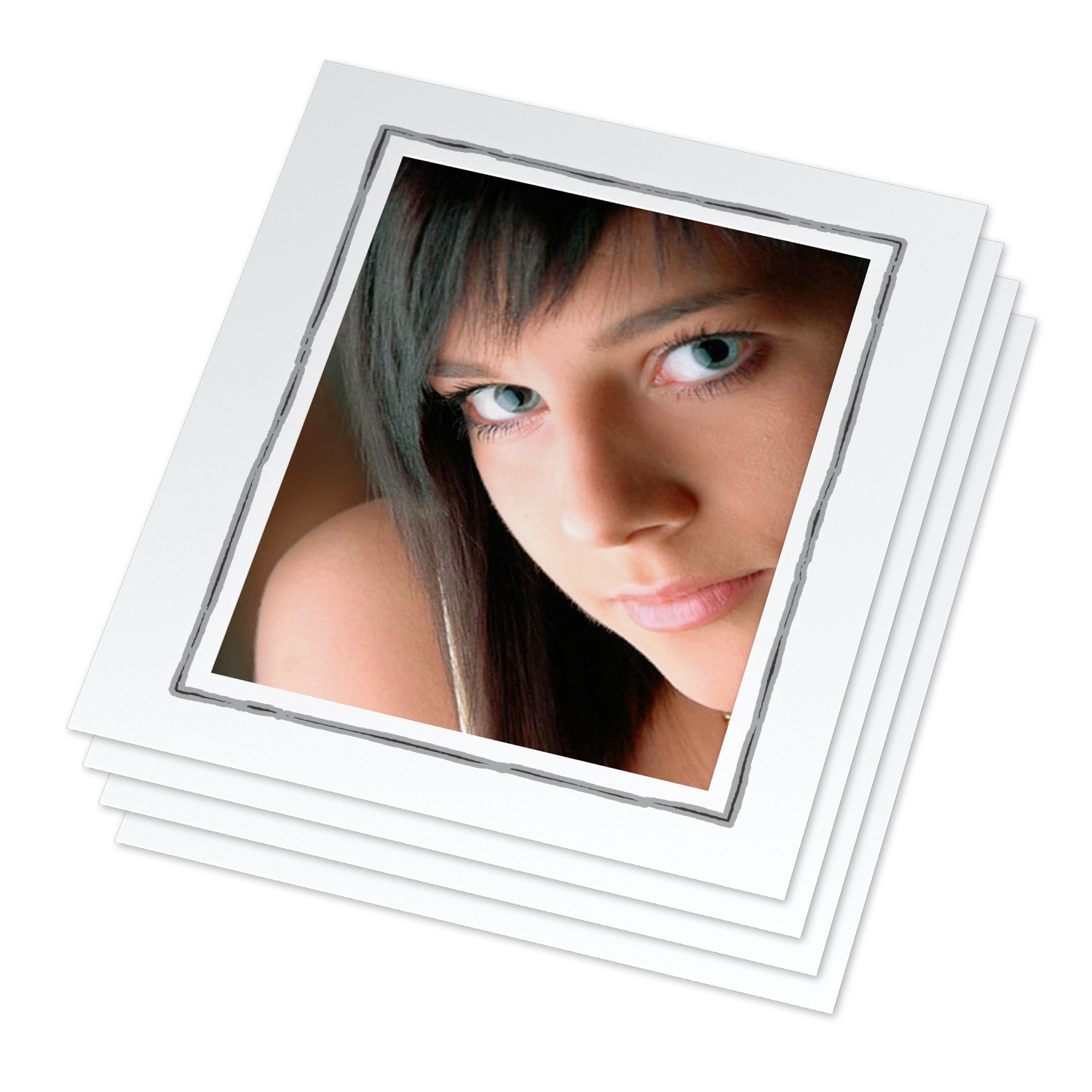 Einzelpassepartout Offsetdruck schwarz/grau - Abverkauf -