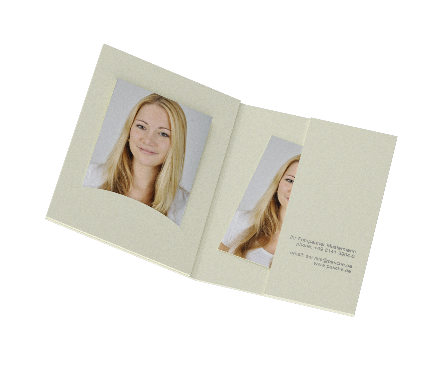 Portraitmappe f√ºr Bilder bis 6x9cm Folienpr√§gung
