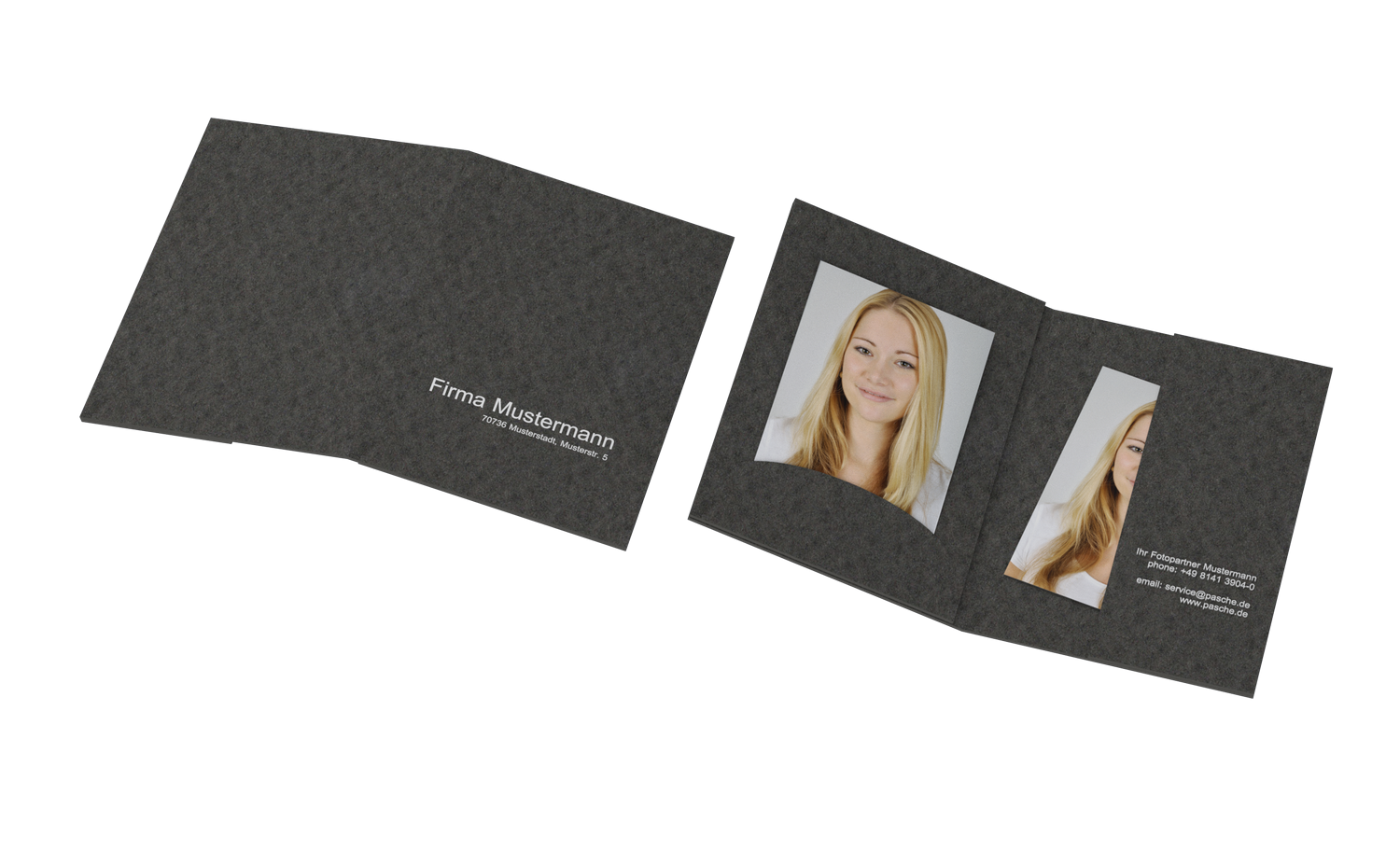 Portraitmappe f√ºr Bilder bis 6x9cm Folienpr√§gung