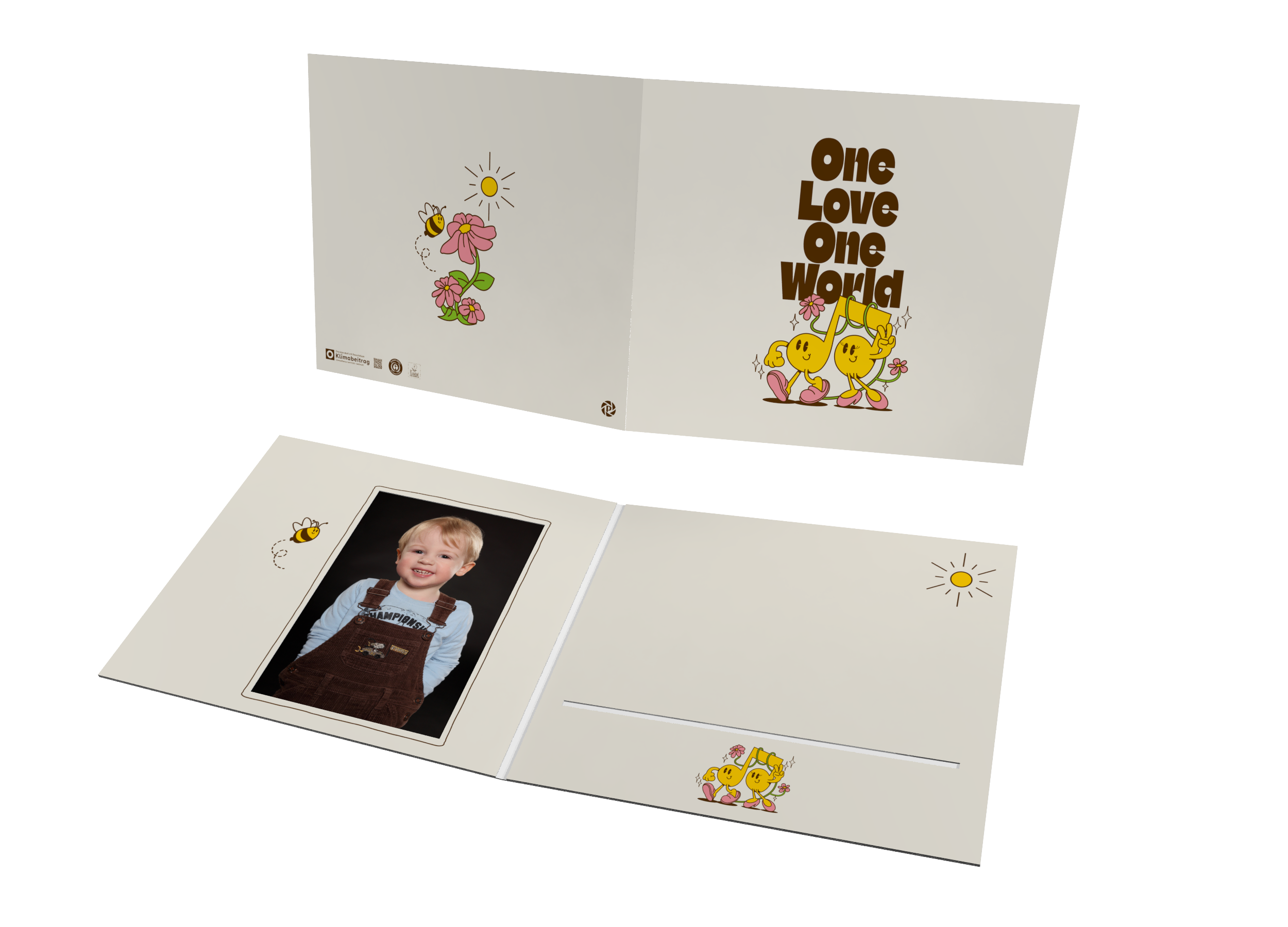 Schul- und Kindergartenmappe - One Love -Recyclingpapier- -Auslaufmodell-