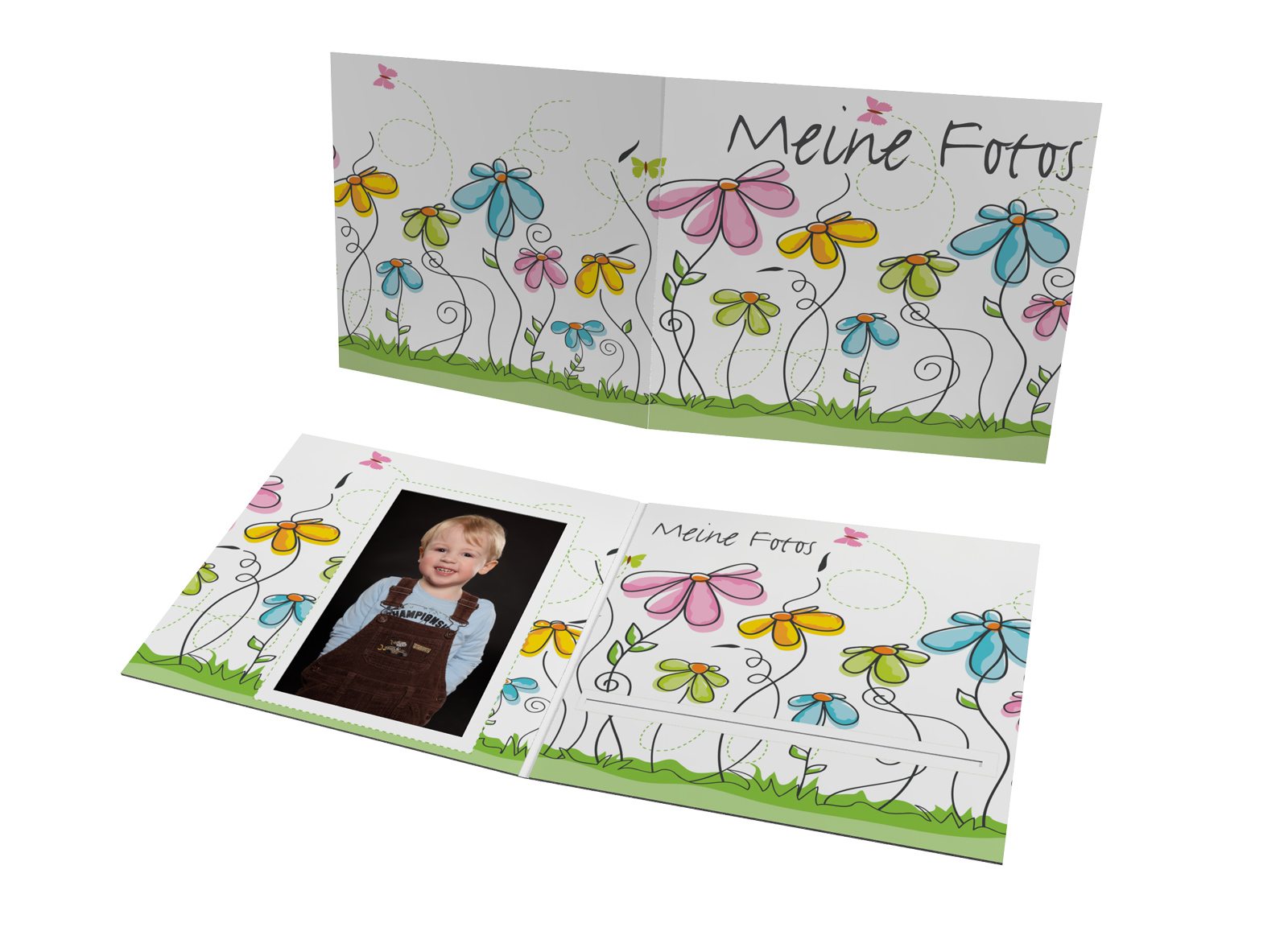 Schul- und Kindergartenmappe - Blumen