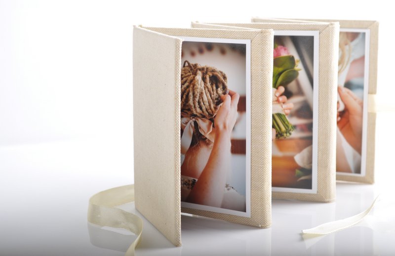 Zick-Zack Album, Leinen, 9x13, Peel&Stick, für 10 Bilder, Farben: Oatmeal oder Storm