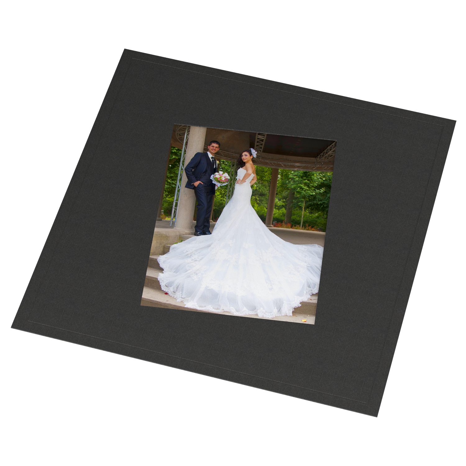 Albenmaske groß - Blindprägung für 15 x 20 cm Bilder schräg