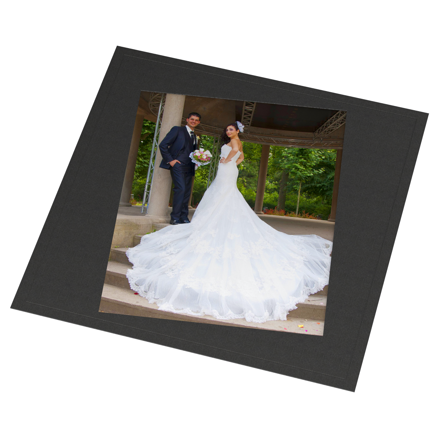 Albenmaske groß - Blindprägung für 20 x 25 cm Bilder schräg