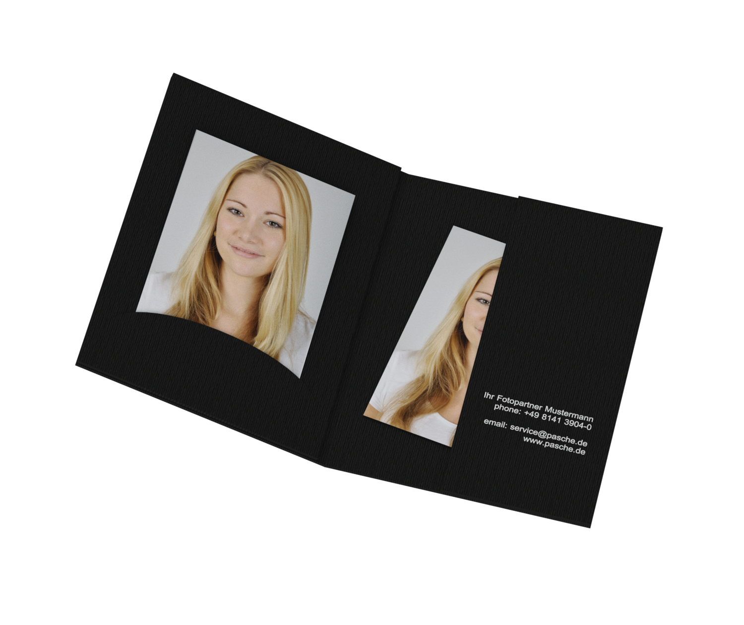 Portraitmappe f√ºr Bilder bis 6x9cm Folienpr√§gung