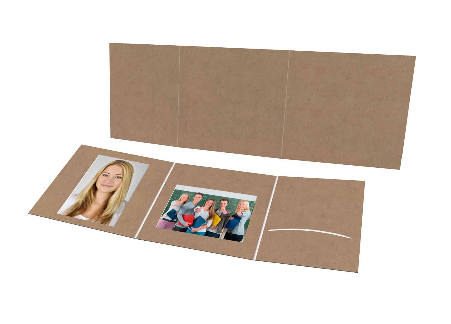 Schul- und Kindergartenmappe - Kraftpapier blanko