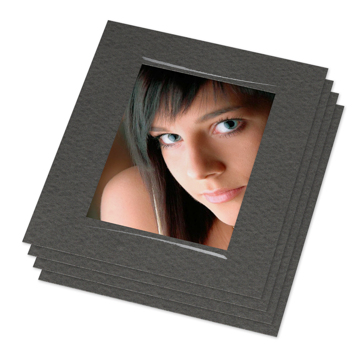 Einzelpassepartout Pinselstrich 2-fach