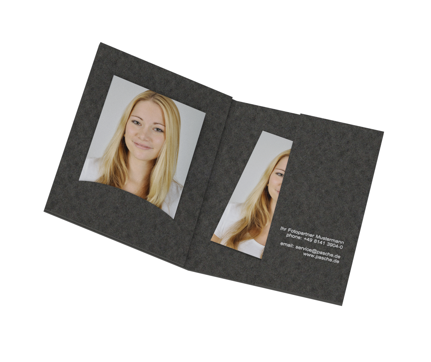 Portraitmappe f√ºr Bilder bis 6x9cm Folienpr√§gung
