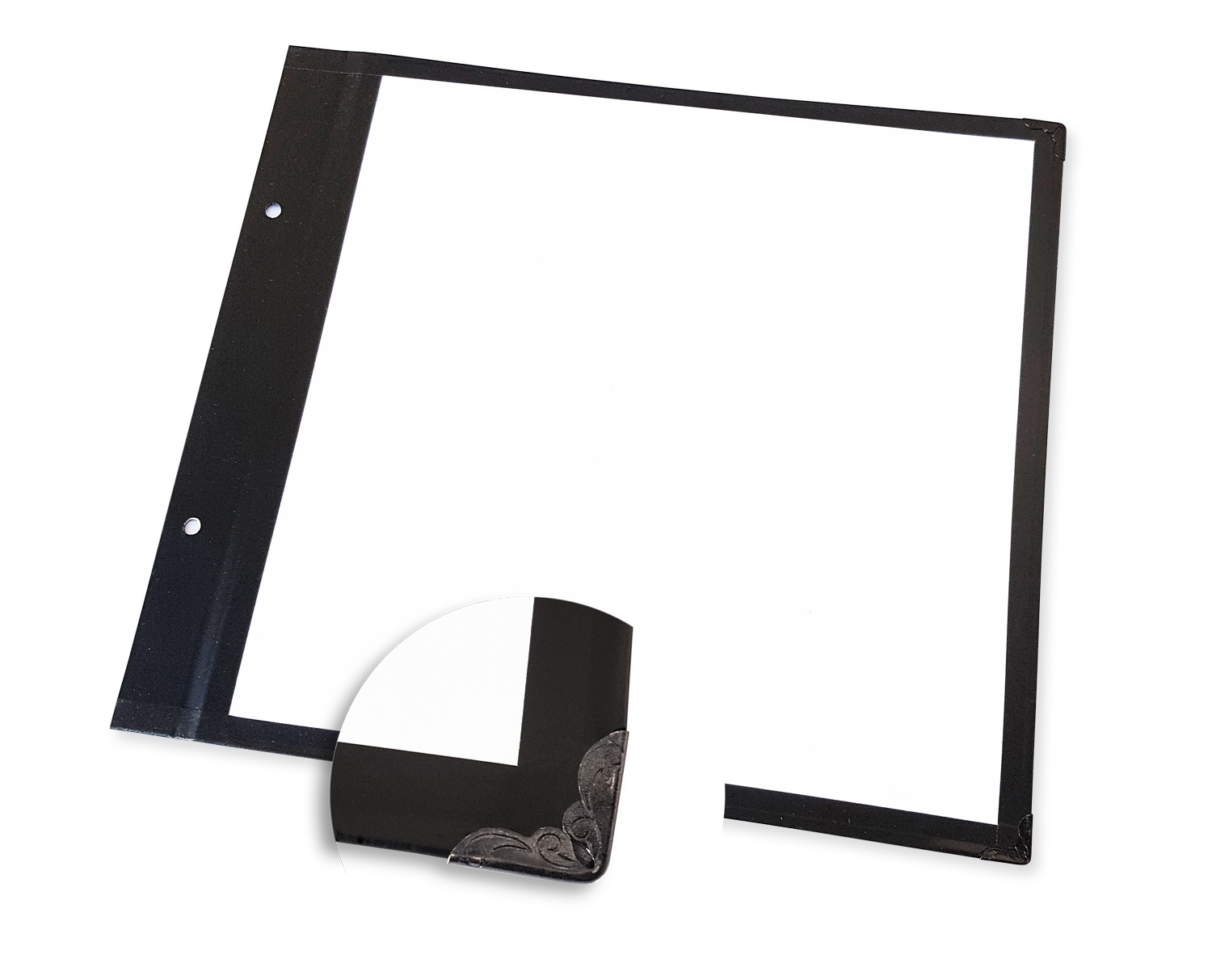 Schwarzschnitt mit Schwarzecken