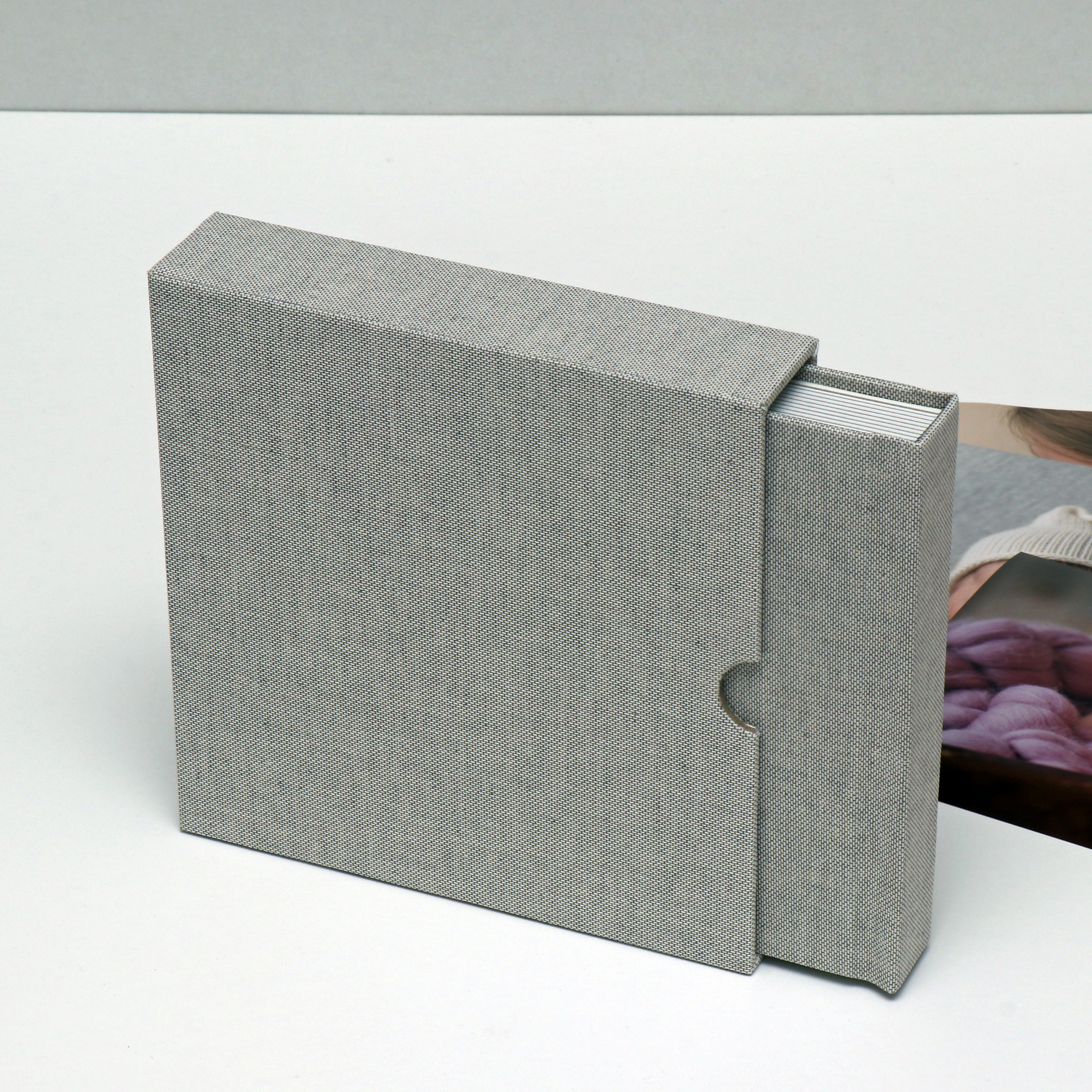 Peel & Stick Album Leinen, 15x15 mit Schuber,