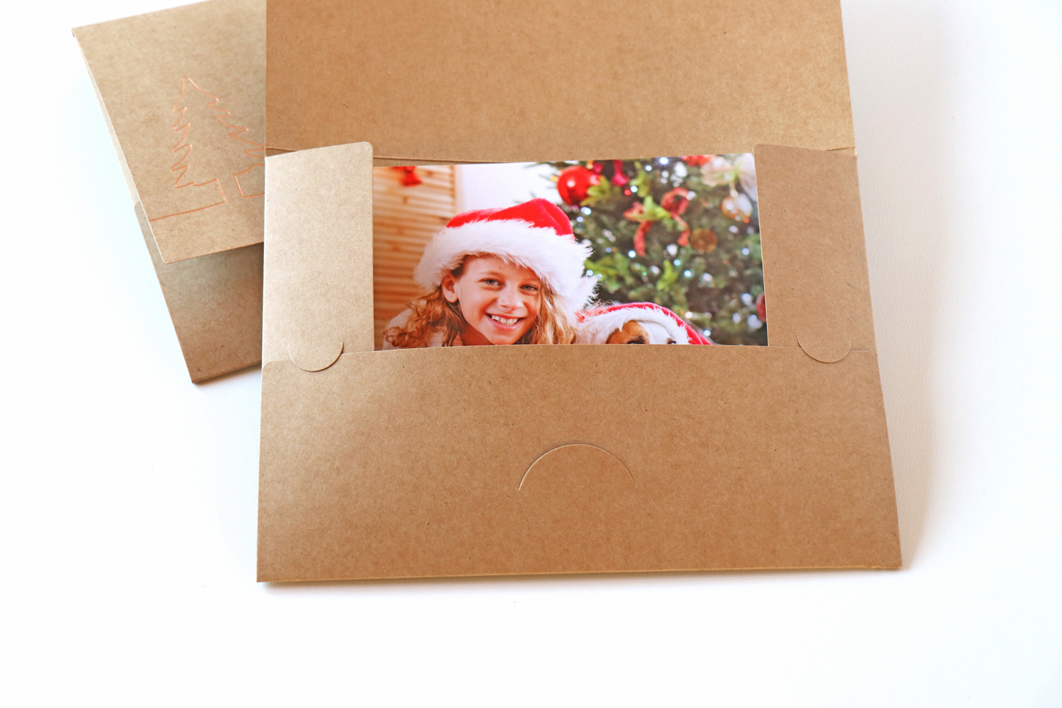 Faltmappe Motiv Weihnachten - Kraftpapier -