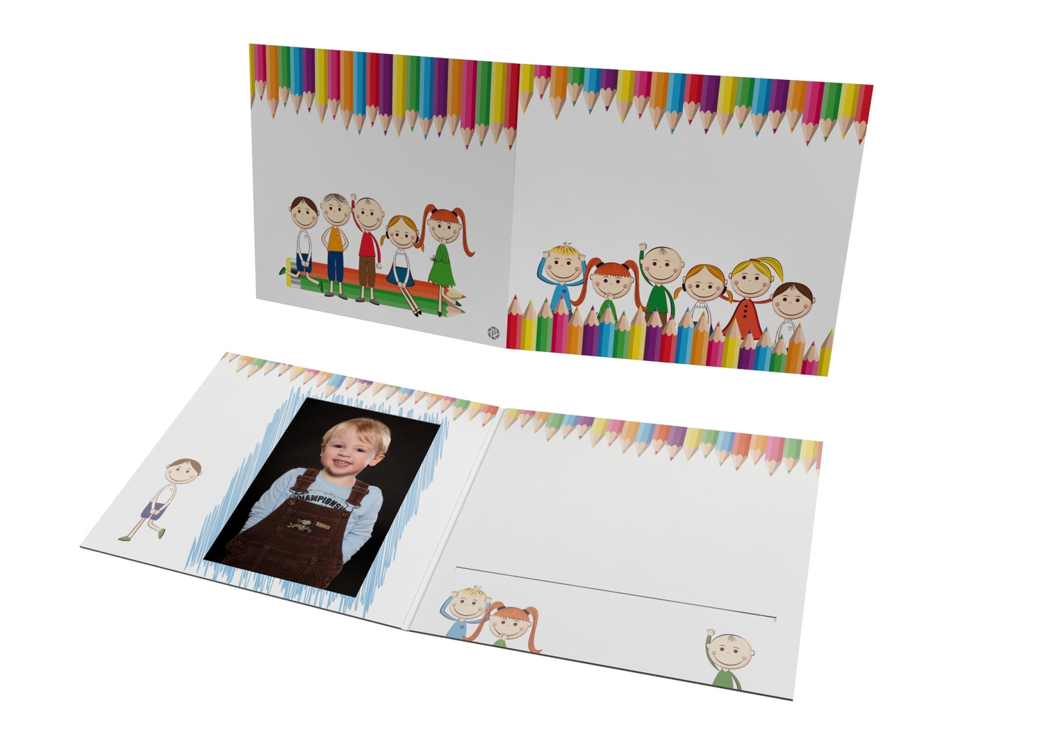 Schul- und Kindergartenmappe - Motiv Buntstifte