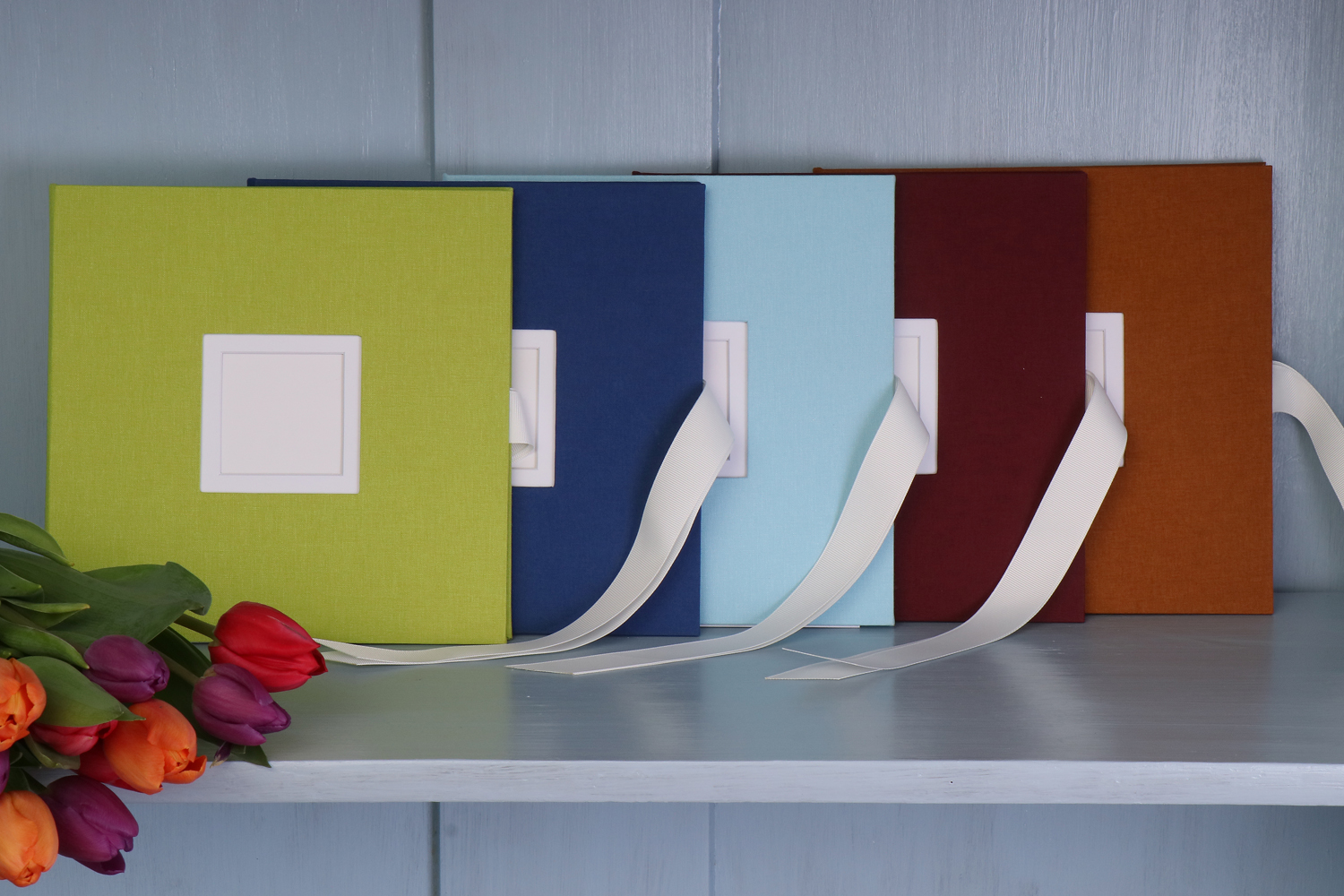 Neue Farben für die Leinen Folios mit Passepartout für 2 Bilder 13x18cm