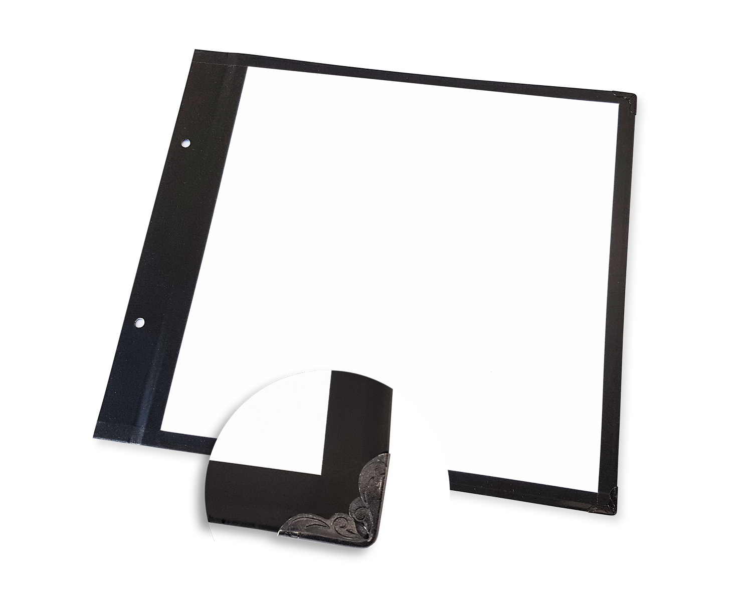 Schwarzschnitt mit Schwarzecken