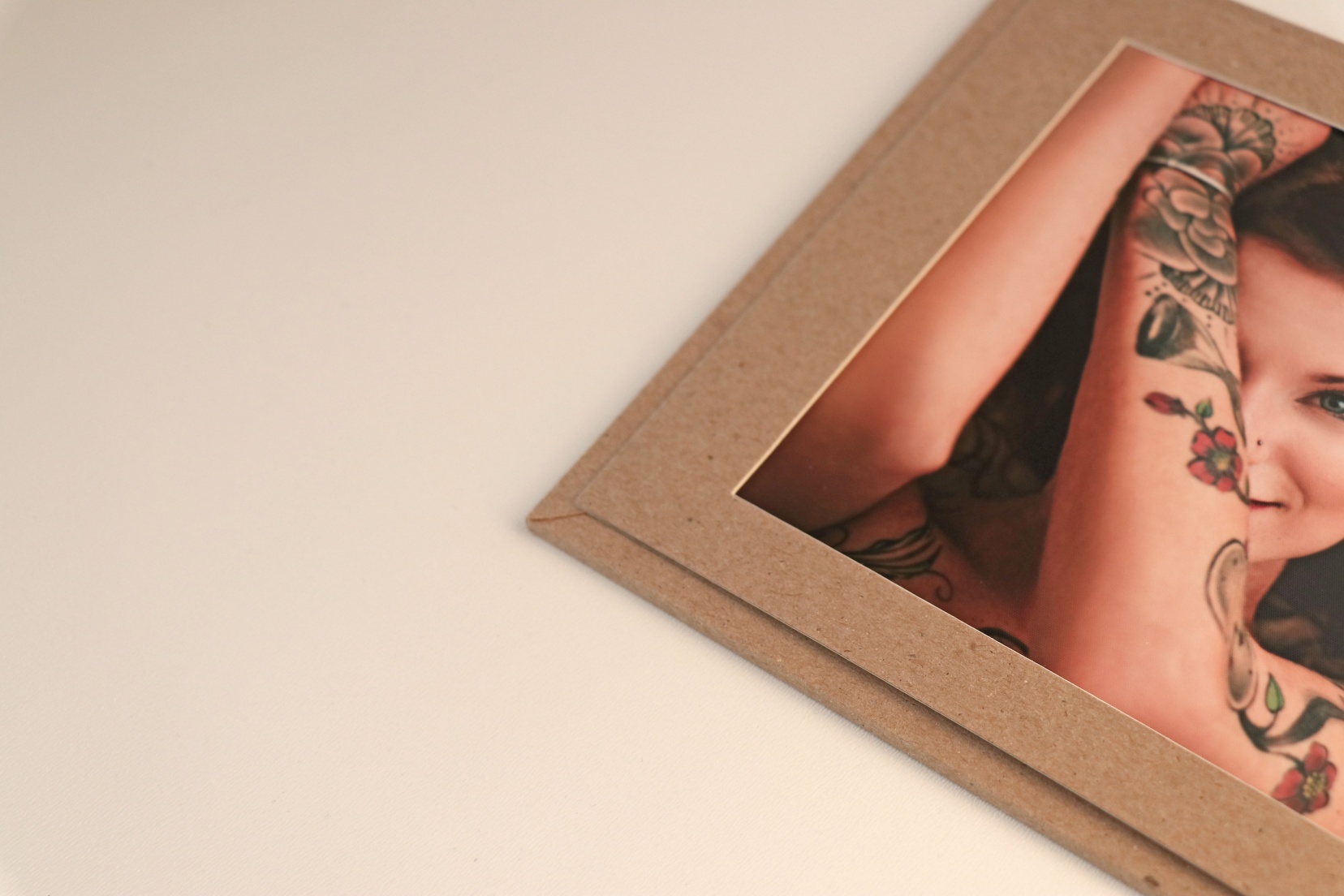 USB Case Paper-Bonded, mit Passepartout  13x13 cm