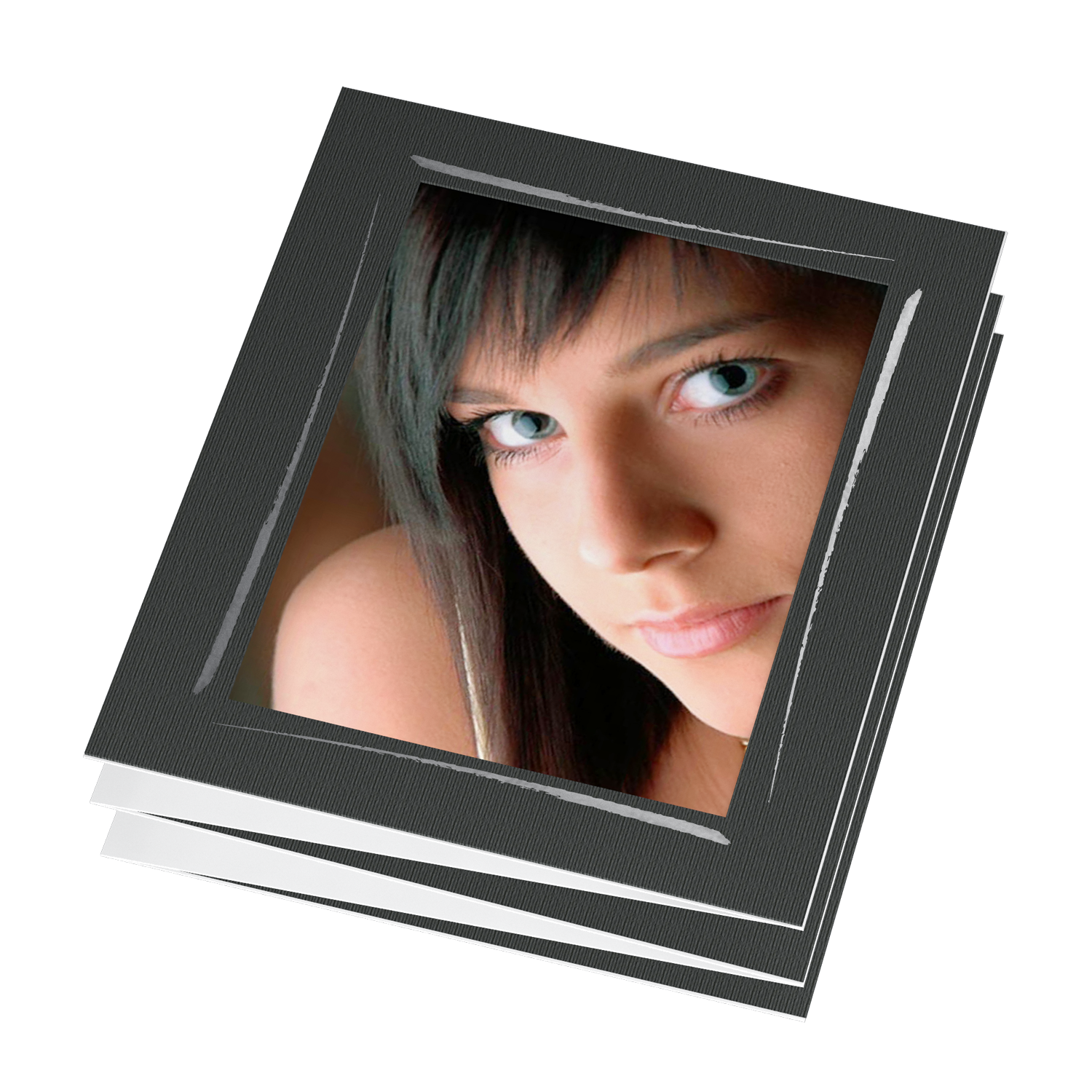 Leporello Pinselstrich 4-fach Offsetdruck silber - Abverkauf -