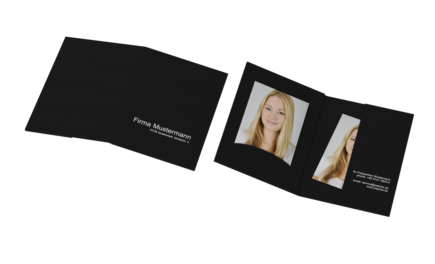 Portraitmappe f√ºr Bilder bis 6x9cm Folienpr√§gung