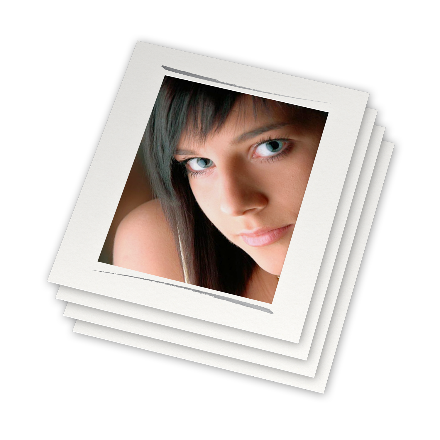 Einzelpassepartout Pinselstrich 2-fach