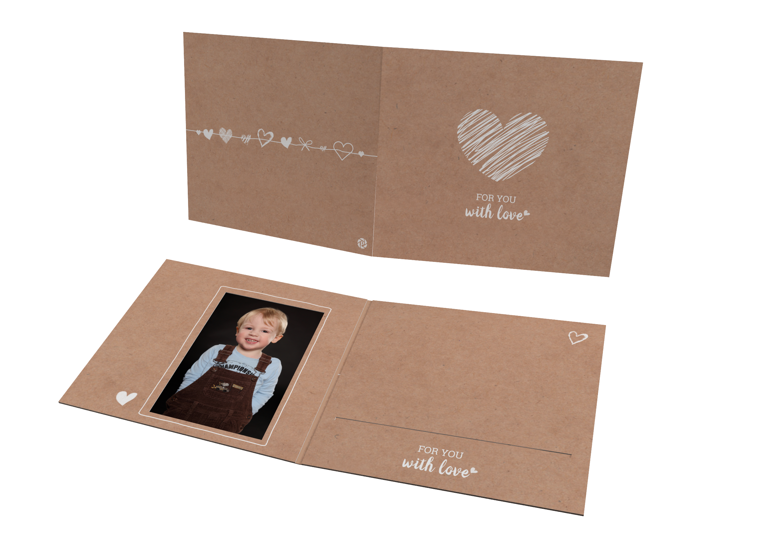 Motiv Herz -Kraftpapier-