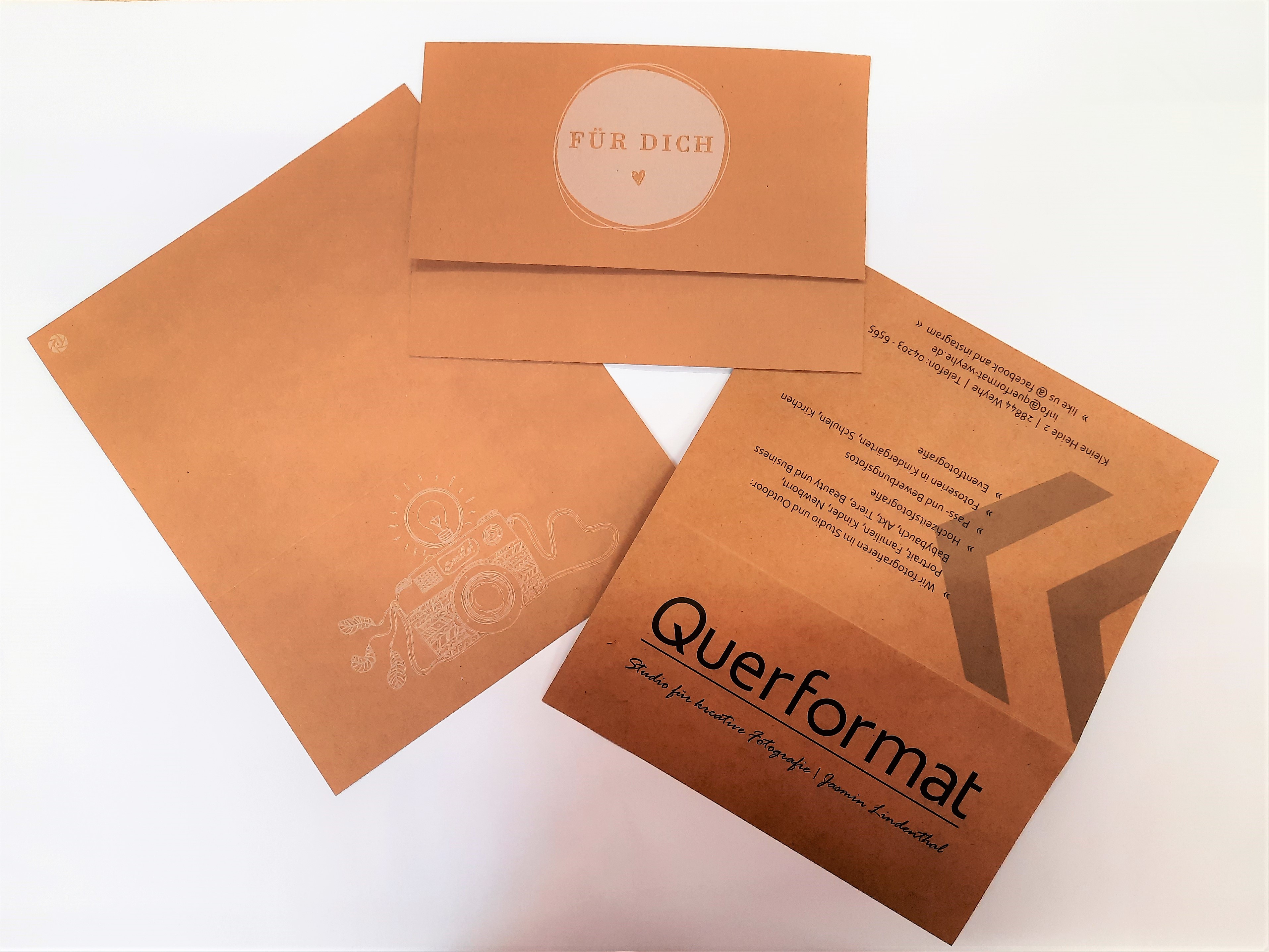 Abgabemappe für 15x20  Eigene Gestaltung - Kraftpapier