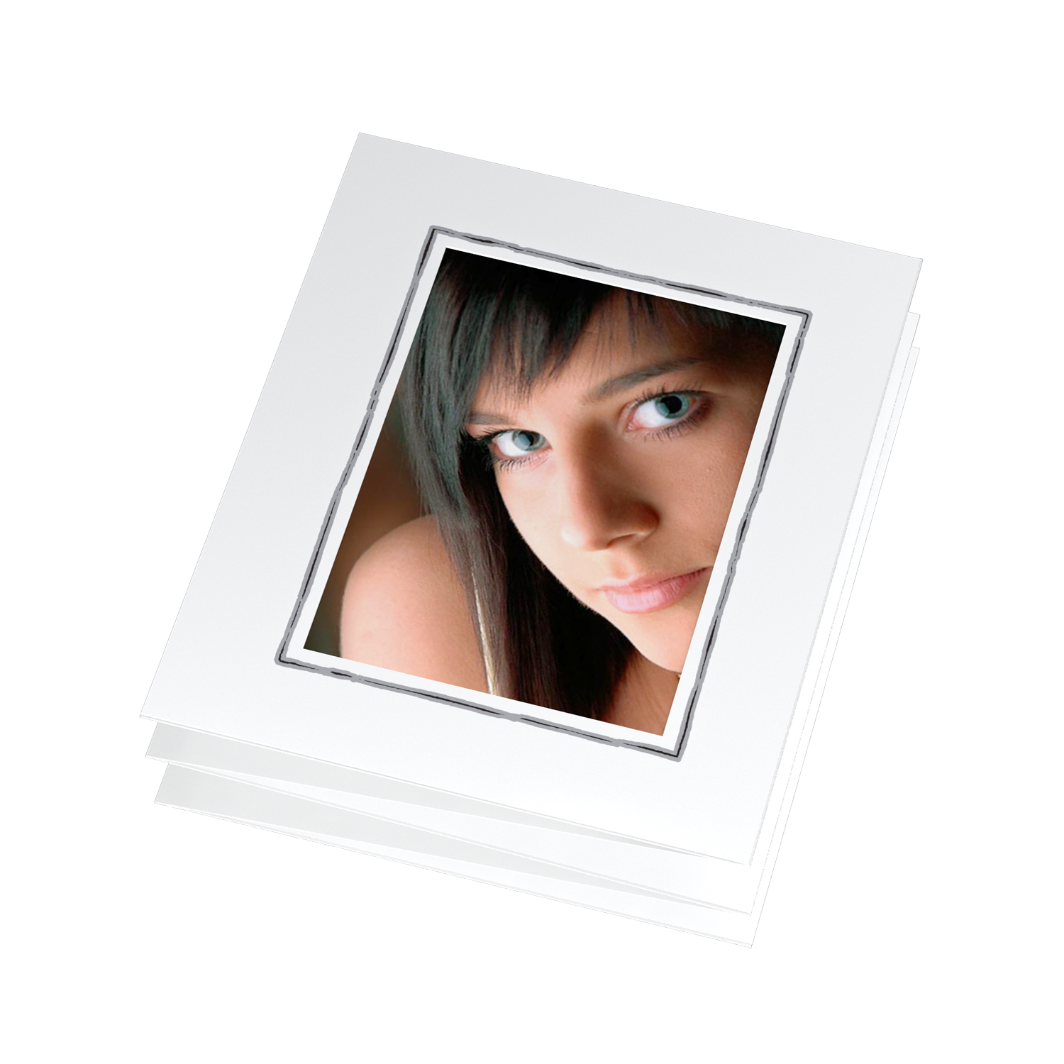 Leporello Offsetdruck schwarz/grau - Abverkauf -