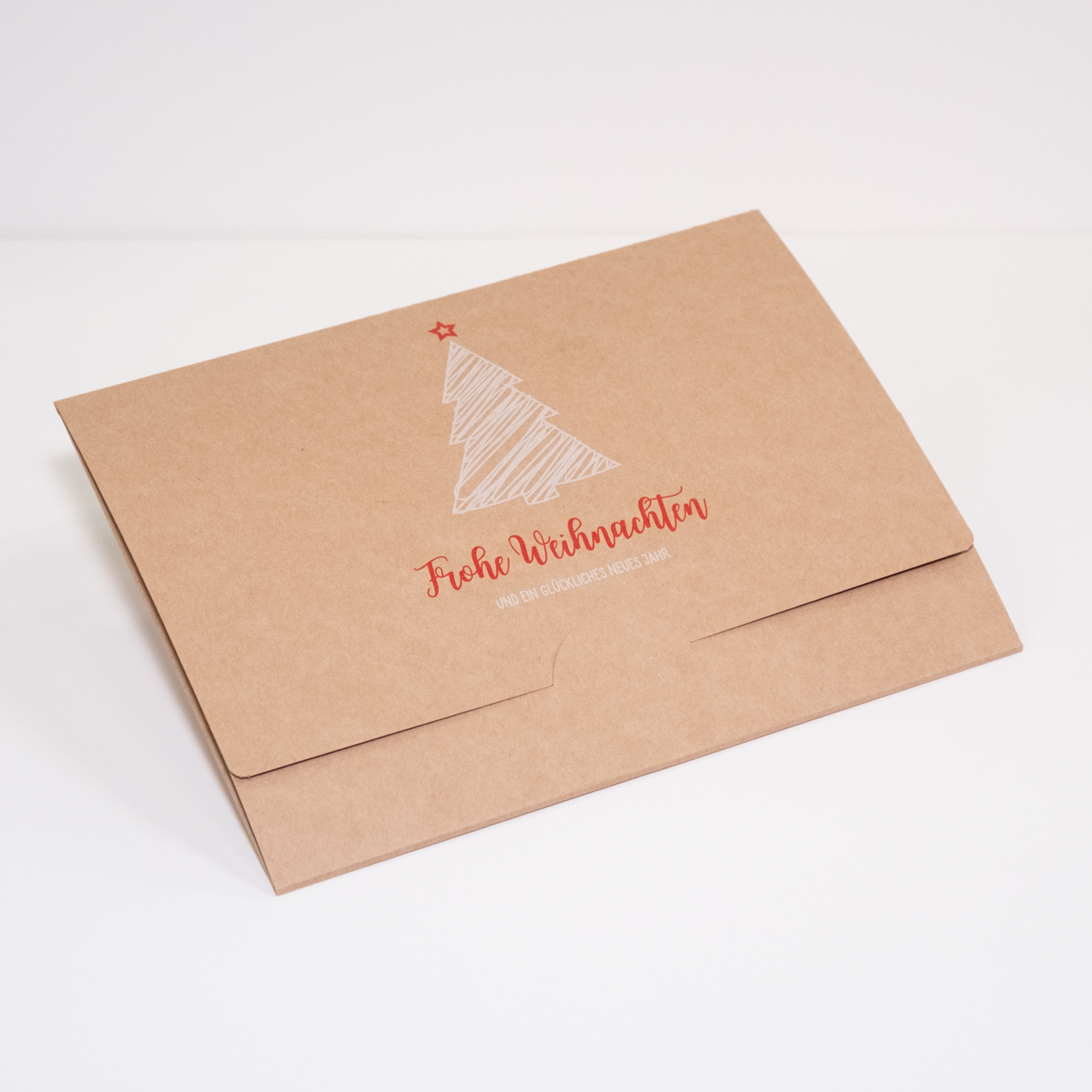Faltmappe - Tannenbaum für 15x20 - Kraftpapier
