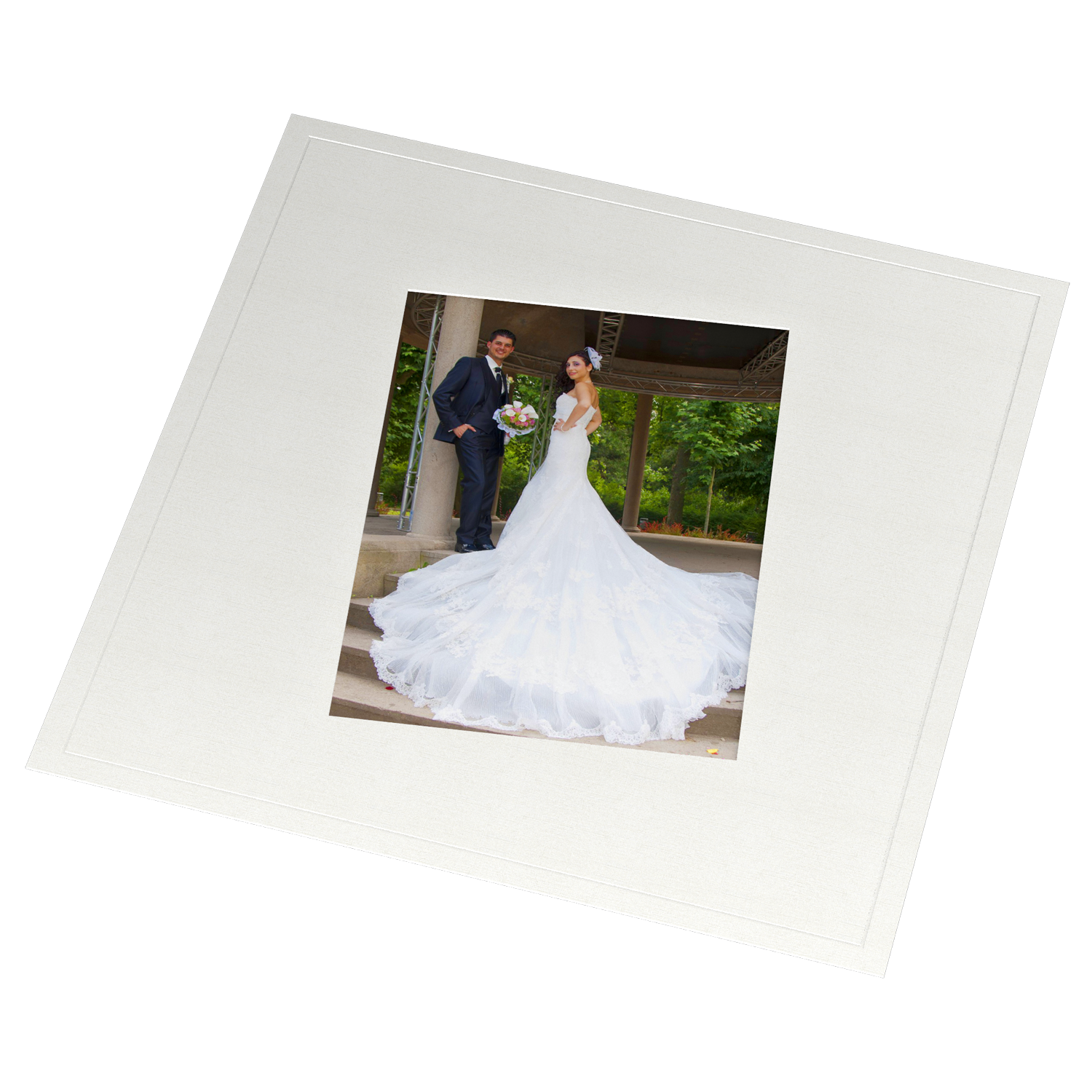 Albenmaske groß - Blindprägung für 15 x 20 cm Bilder schräg