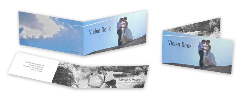 Karte 4-seitig - 10x20