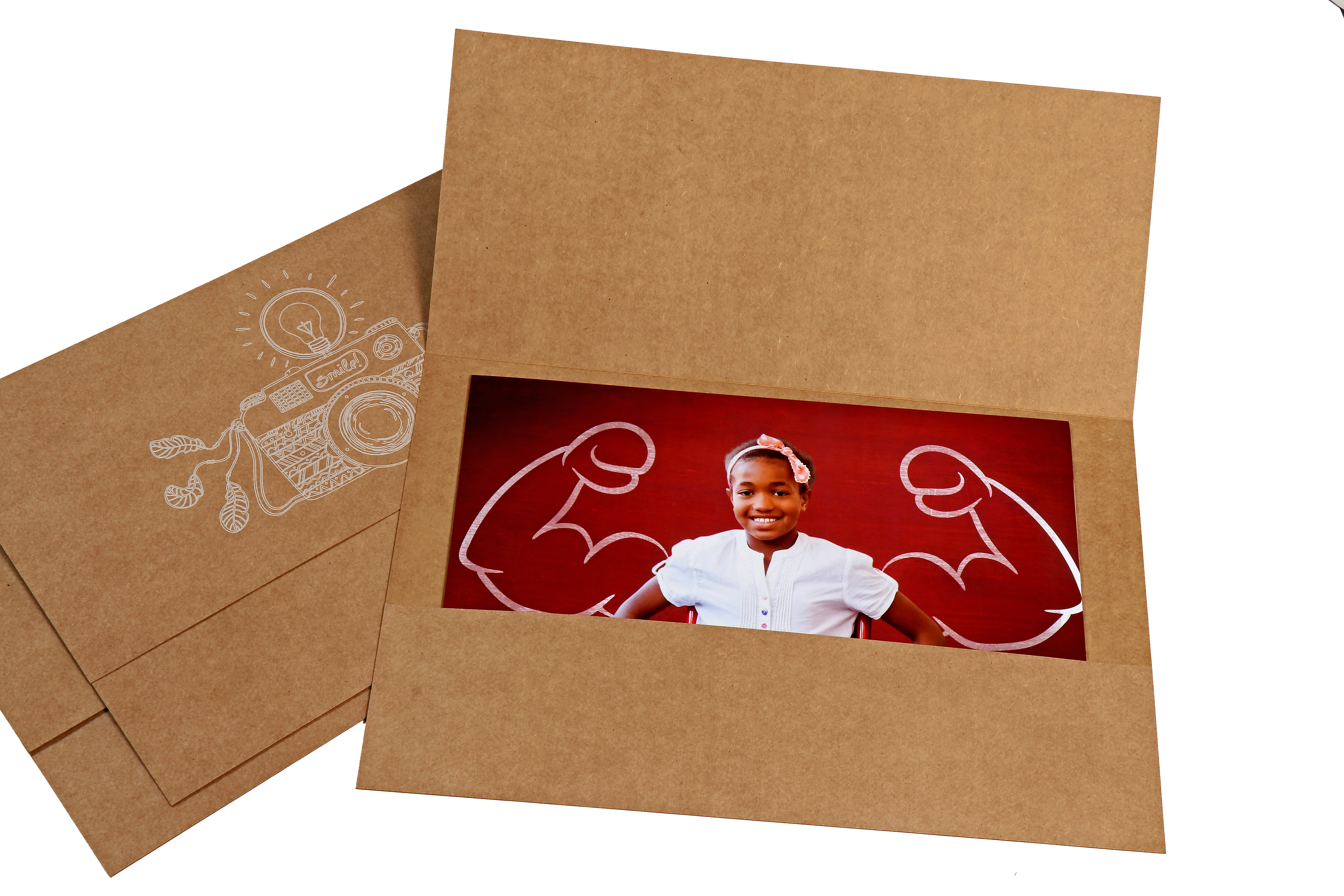 Abgabemappe - Kamera für 20x30 - Kraftpapier