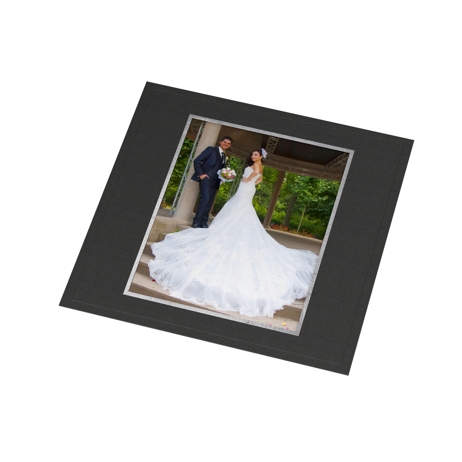 Albenmaske klein - Rahmen Silberfolienprägung für 15 x 20 cm Bilder