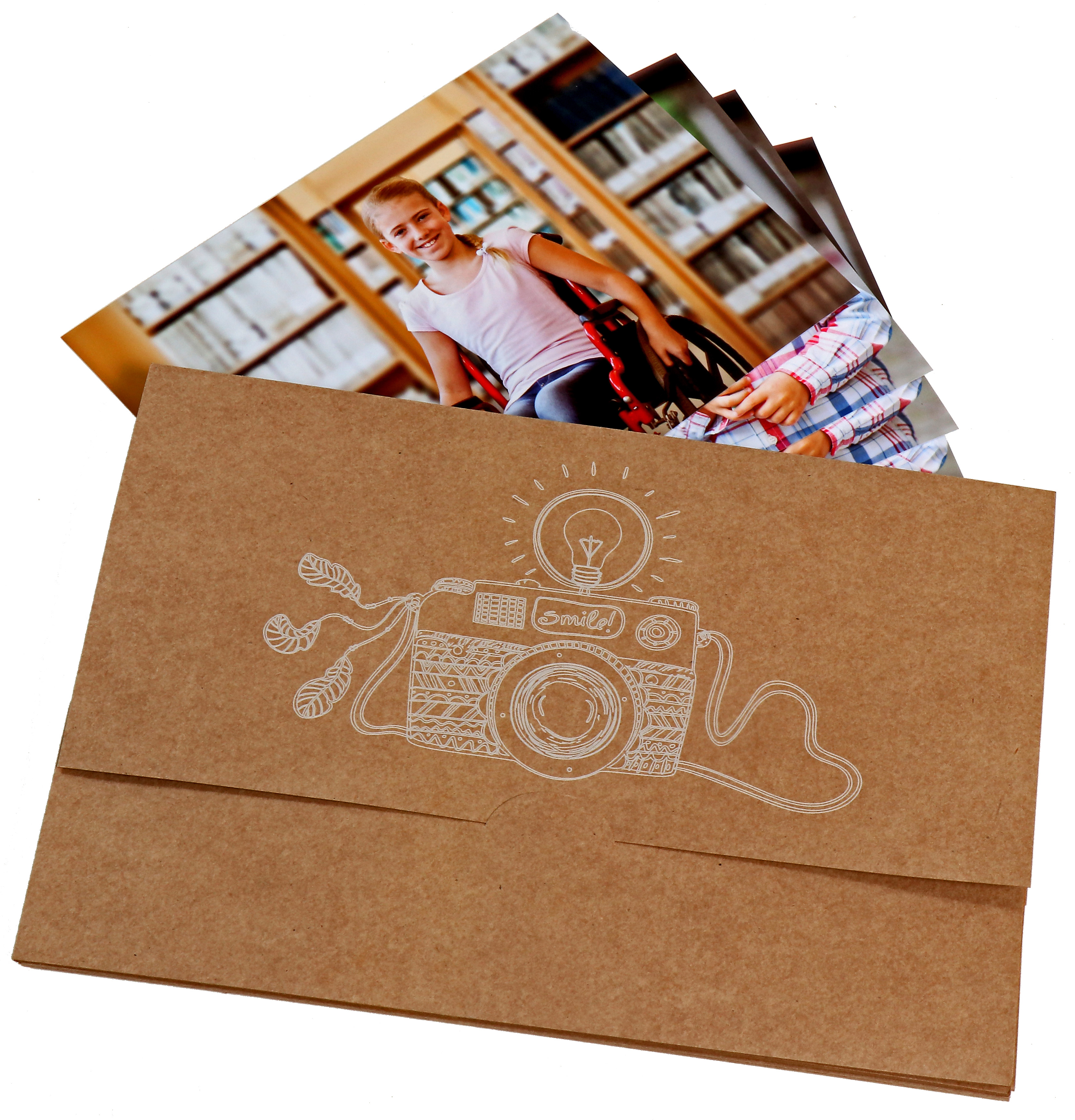Abgabemappe 15x20 Motiv Kamera -Kraftpapier-