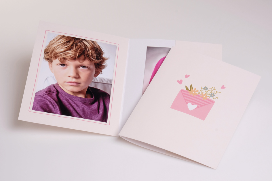 Fotomappe 13x18 cm, mit Passepartout und Bildertasche |