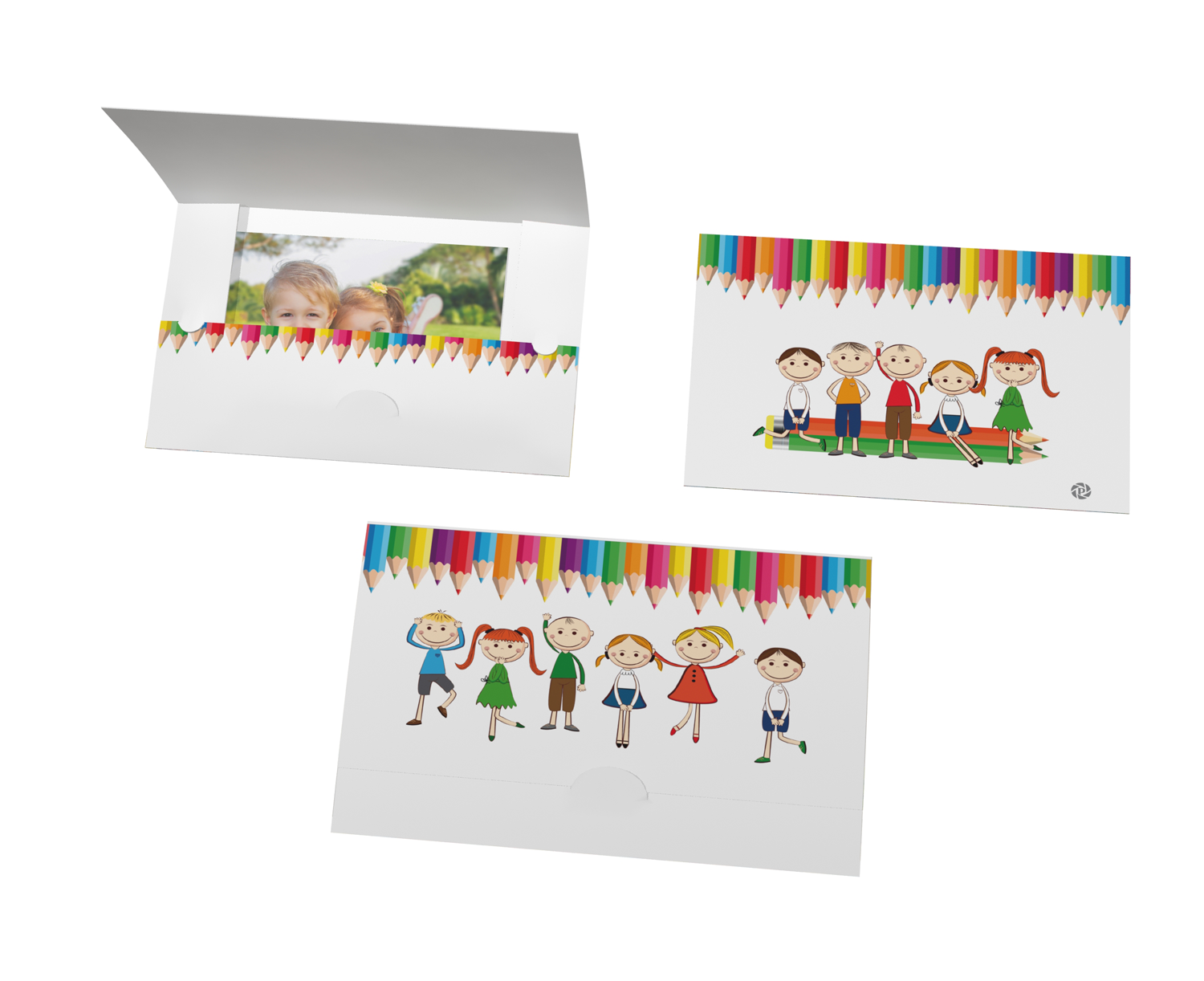 Abgabemappe - Motiv Buntstifte