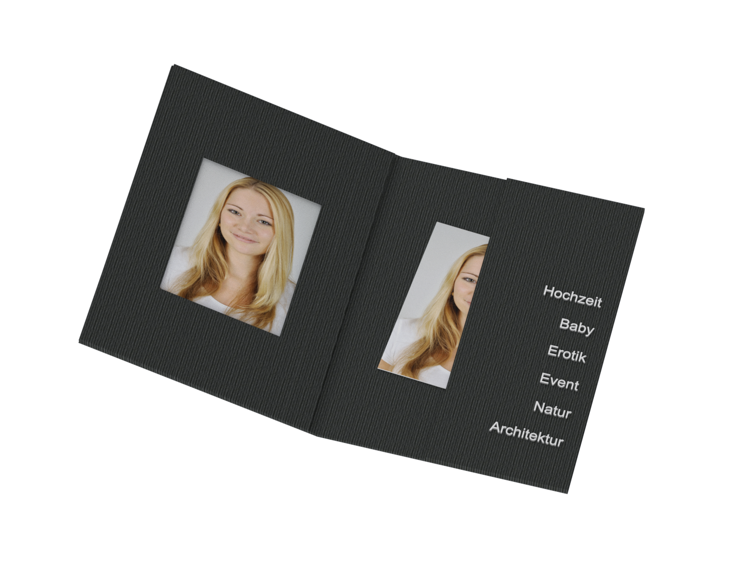 Passbildmappe für 35x45mm Bilder Folienprägung