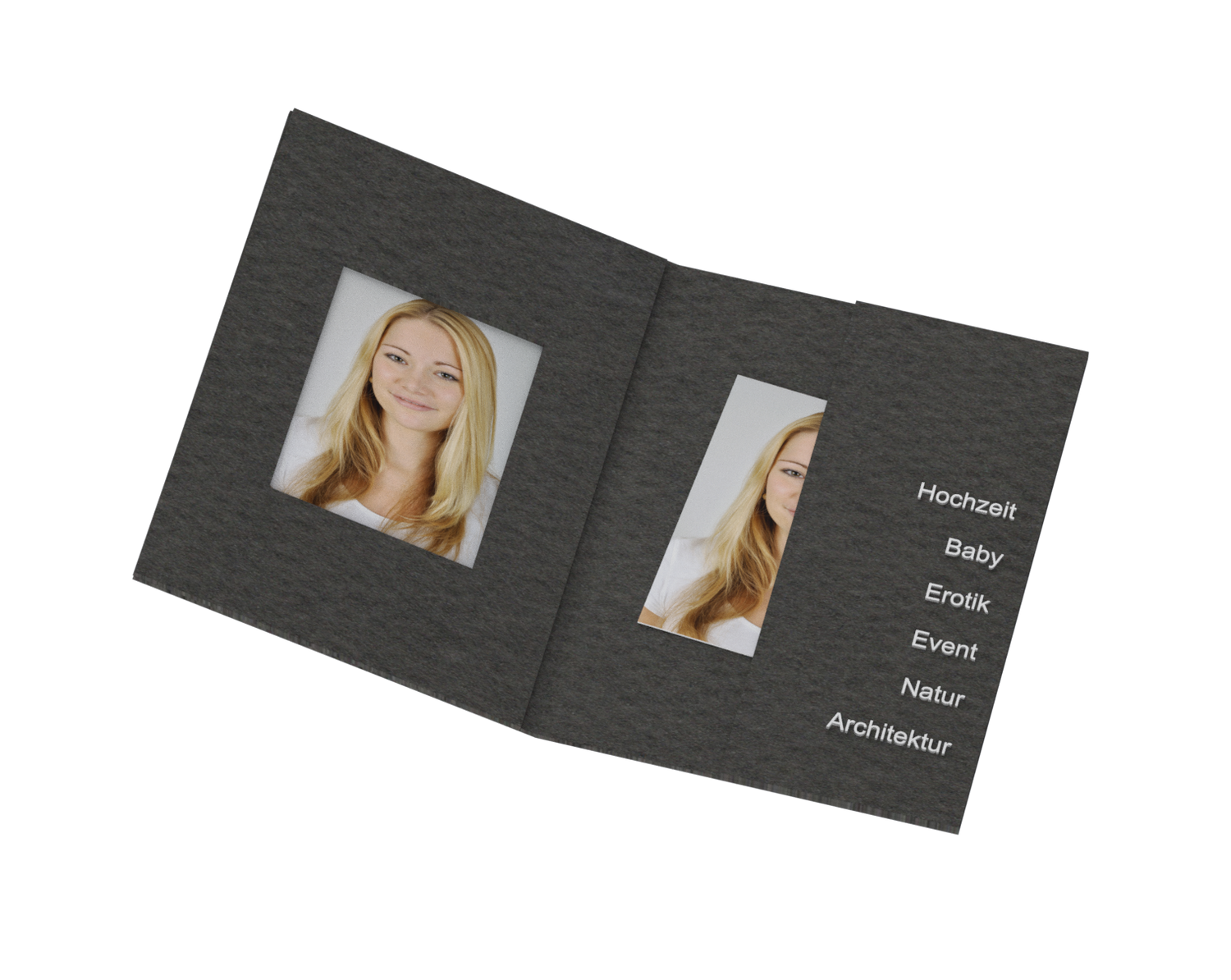 Passbildmappe für 35x45mm Bilder Folienprägung