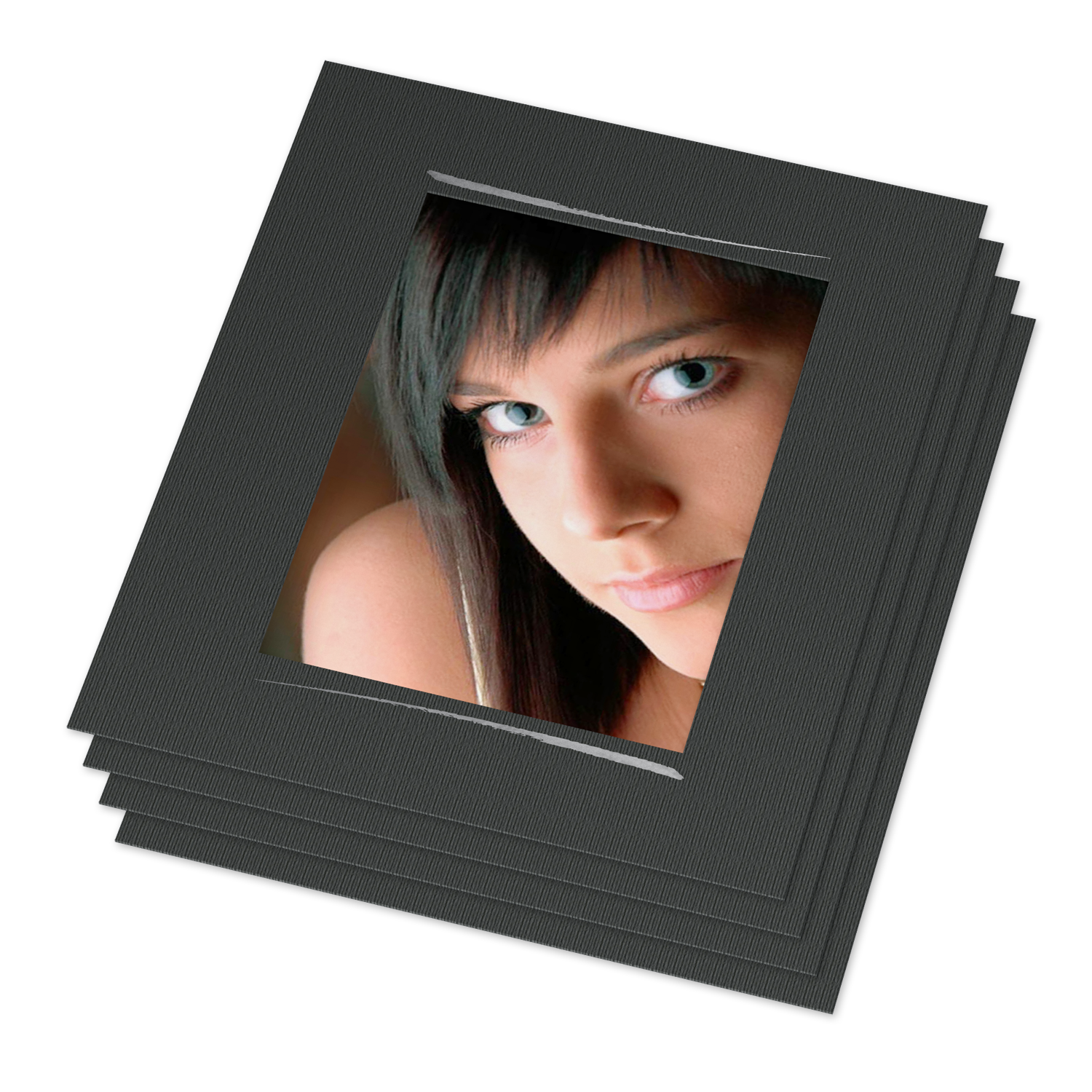 Einzelpassepartout Pinselstrich 2-fach