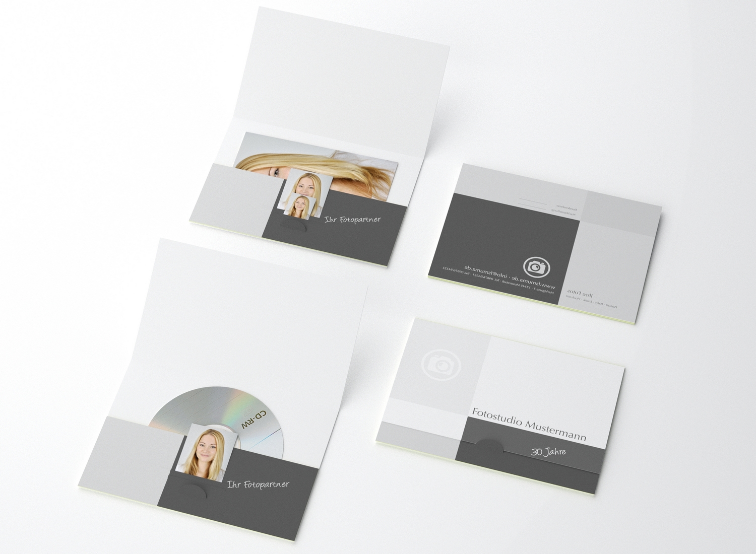Portraitmappe f√ºr CDs und f√ºr Bilder bis 10x15cm Offsetdruck