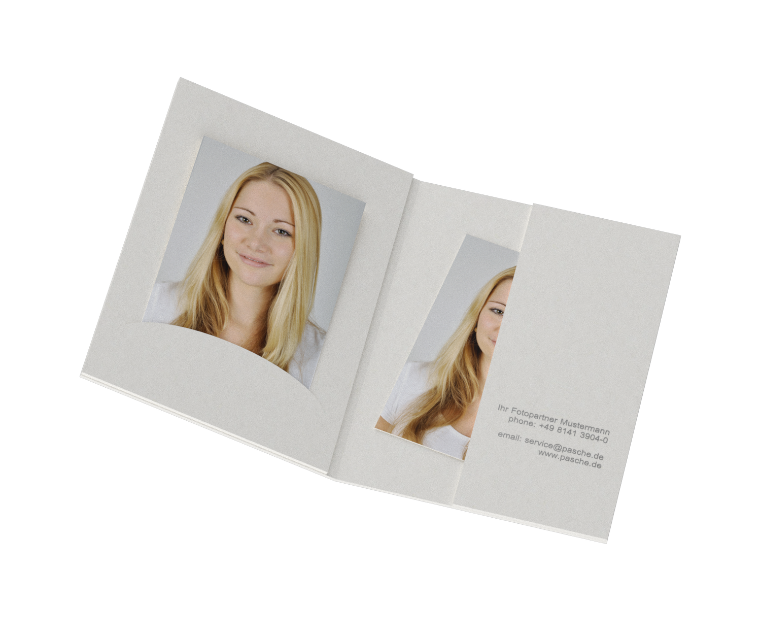 Portraitmappe f√ºr Bilder bis 6x9cm Folienpr√§gung
