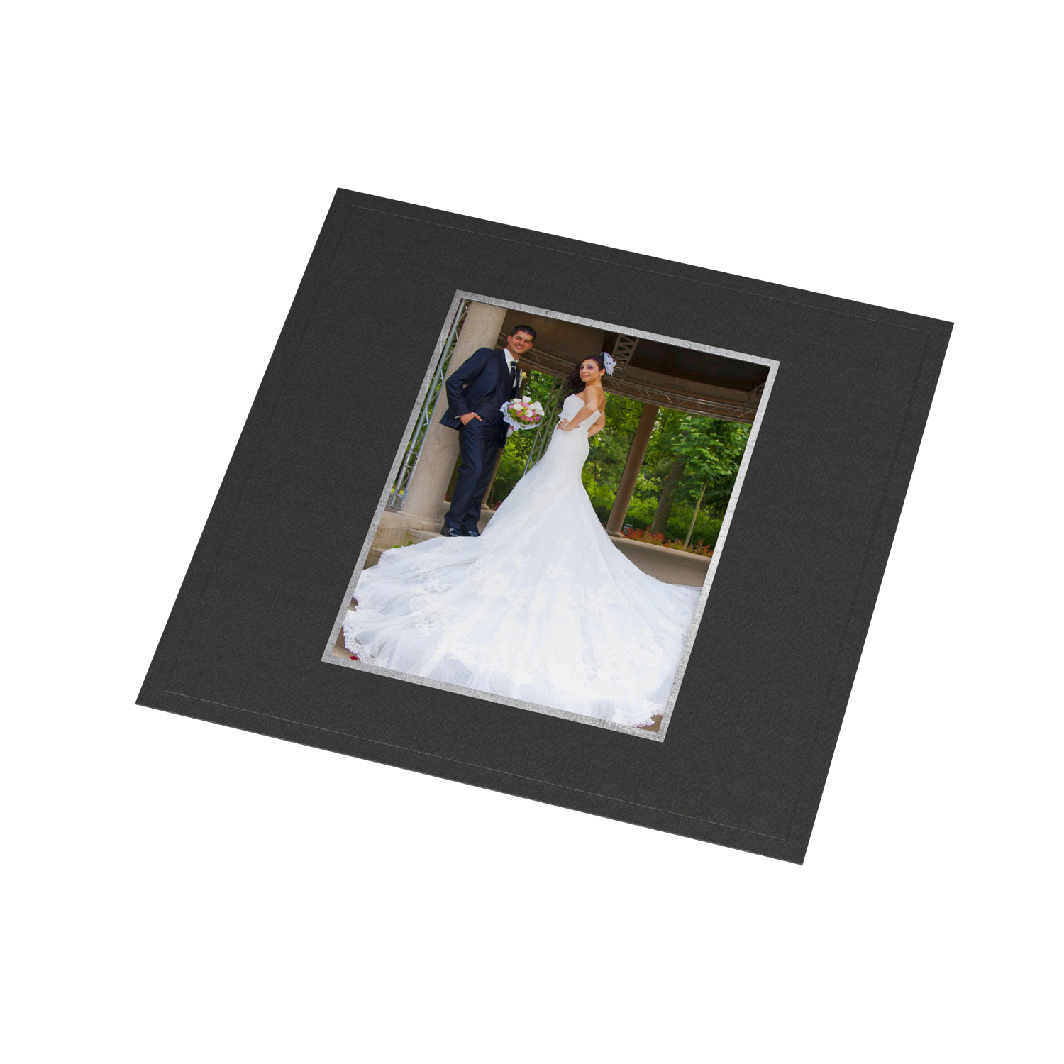 Albenmaske klein - Rahmen Silberfolienprägung für 13 x 18 cm Bilder